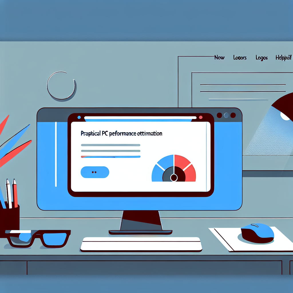 PC performance dashboard illustration